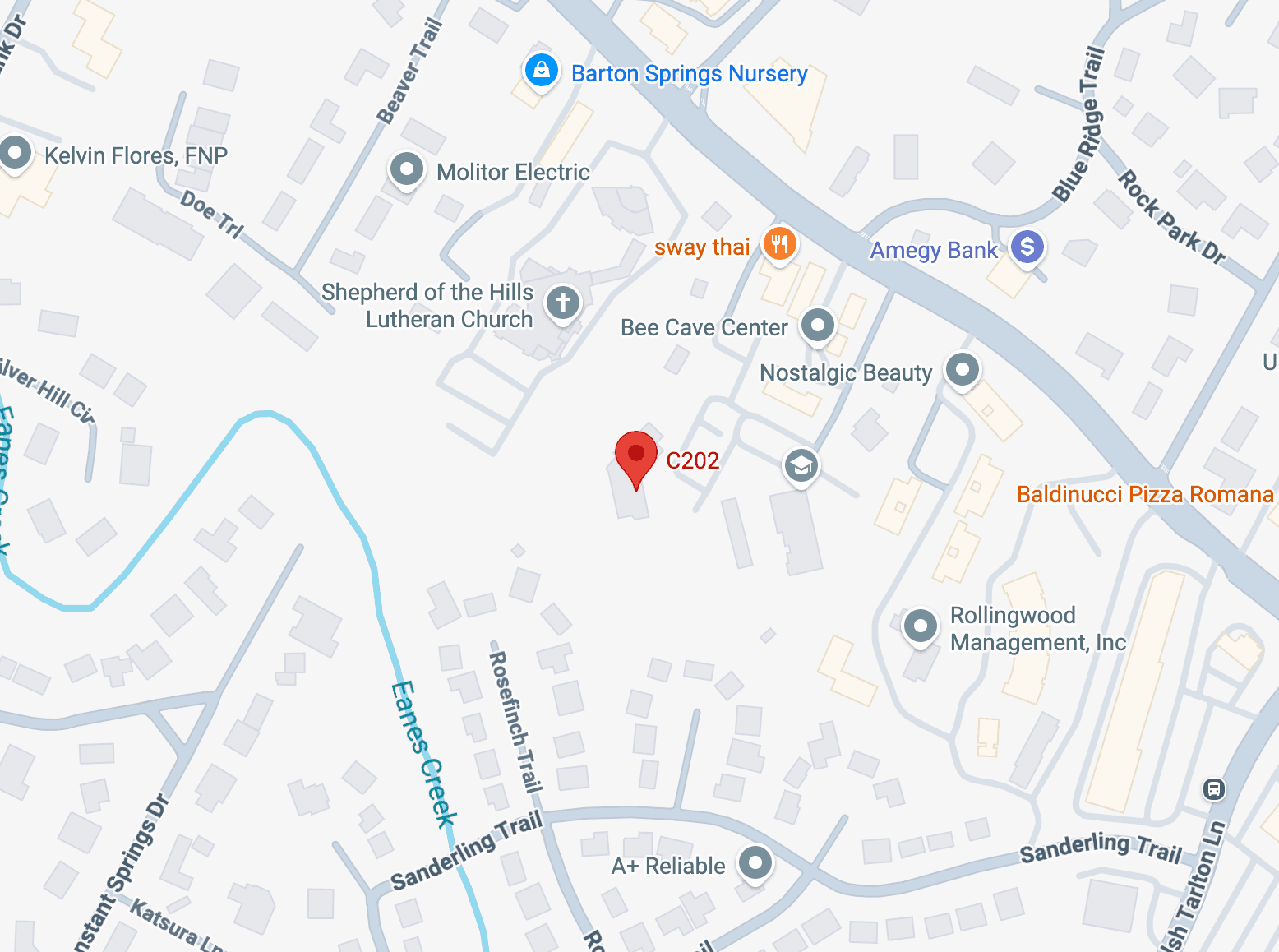 Map showing West Lake Hills, Texas location